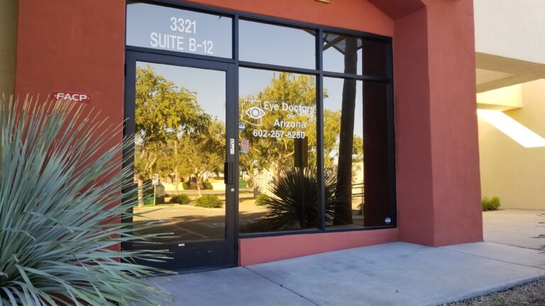 Storefront suite with tinted windows